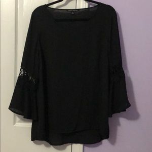 Long sleeve black blouse